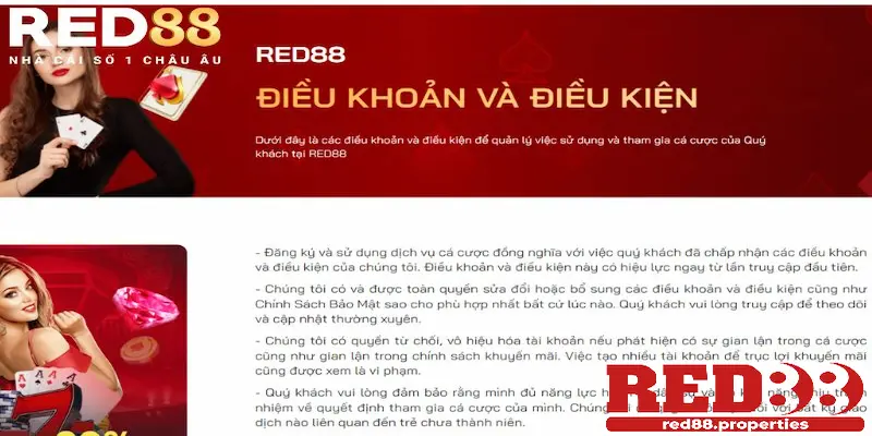 Một số điều cần lưu ý khi đăng ký Red88